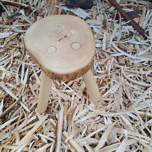 Handcrafted Ash Stool with Ash Legs