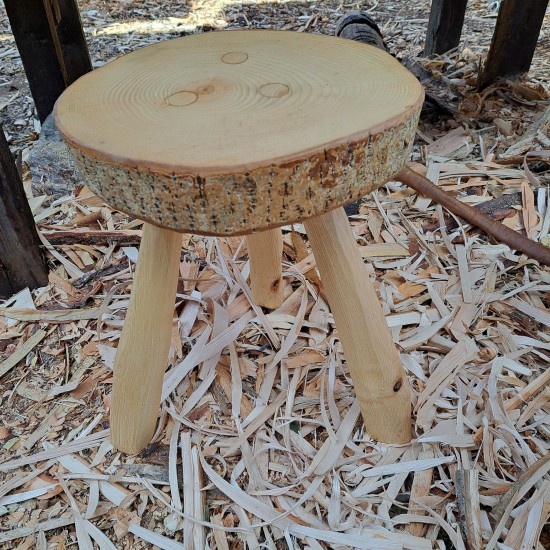 Handcrafted Ash Stool with Ash Legs
