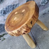 Handmade spalted Elm Side table with Ash Legs