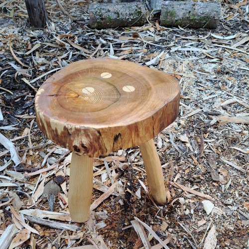 Handmade spalted Elm Side table with Ash Legs