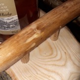 Artisan Natural Edge Offset Ash Stand with 4 Willow Barrel Whisky Tumblers