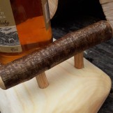Artisan Revealed Grain Curve Ash Stand with 2 Sycamore Barrel Whisky Tumblers